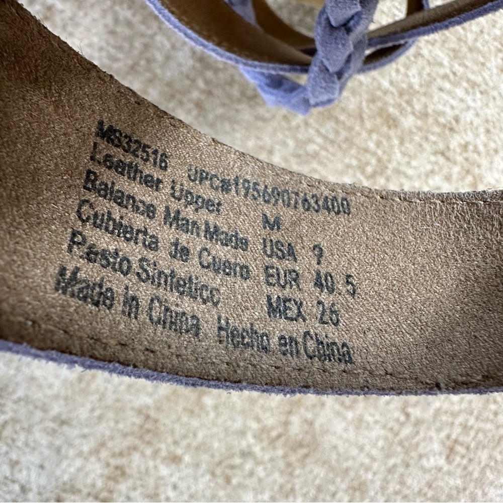 Mountain Sole NWOT Lavender Leather Slip-On/Sandals Size 9 - Picture 12 of 13